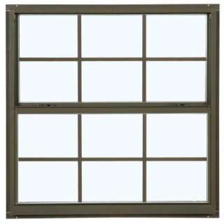 3030 Single Hung Aluminum Window, 36 in. x 36 in., Bronze, with LowE 