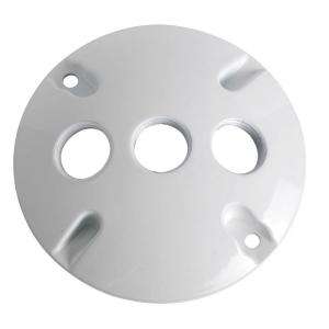 Taymac Round 3 Hole Lamp Holder Cover White LV330WH 