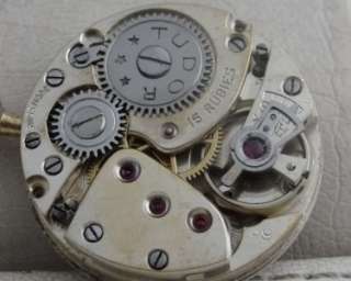 EARLY VINTAGE SMALL ROLEX TUDOR SUB SECONDS MANUAL WINDING WHITE DIAL 