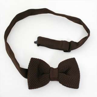   hand made double layered Brown waffle knit Brown Bow Ties  