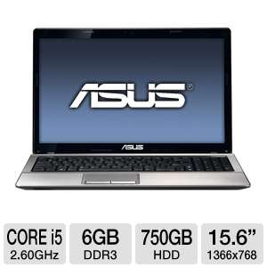 ASUS A53E TS52 Laptop Computer   Intel Core i5 2450M 2.5GHz, 6GB DDR3 
