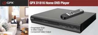 GPX D1816 Home DVD Player   Progressive Scan, S Video Output 