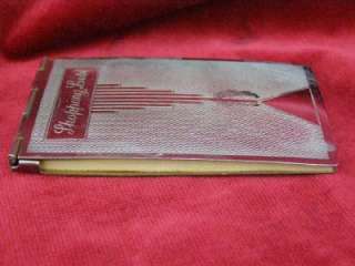 Antique Pocket Book Chrome Plated Shopping list Note Book Art Deco 