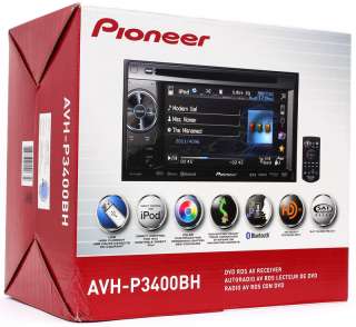 AVH P3400BH PIONEER TV CD DVD USB MP3 AUX BLUETOOTH PANDORA IPOD EQ 