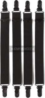 Black Straight Military Uniform Shirt Stays (4 Pack) 613902719705 