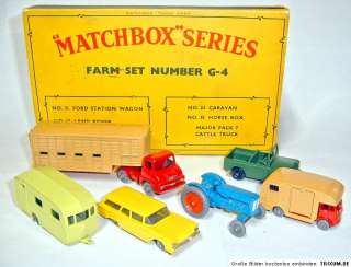 Matchbox G 4 Farm Set 1960 rare yellow 31 Station Wagon  