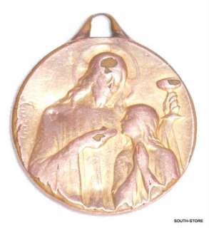 ANTIQUE FIRST COMMUNION SOUVENIR GOLD PLATED MEDAL  
