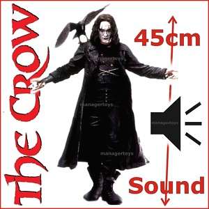 THE CROW Figur mit Krähe und SOUND ca.45 cm  