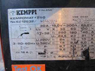 Kemppi Kempomat 250 Mig Mag Schutzgas Schweißgerät #960  