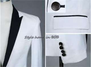   Stylish Mens Casual Slim fit One Button Suit Pop Blazer Coat Jacket
