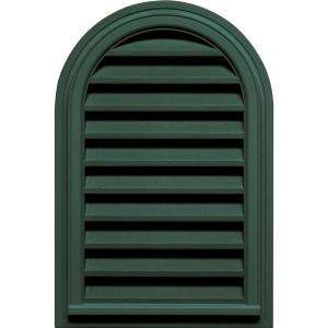 Builders Edge 22 in. x 32 in. Round Top Gable Vent #028 Forest Green 
