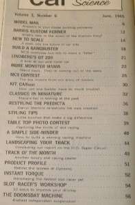Model Car Science Magazine, June 1965, HO 1/24 Slot Cars  