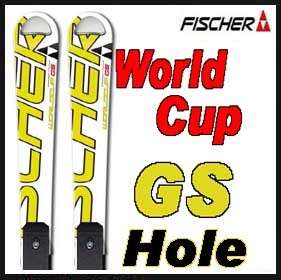 10 11 Fischer WC RC4 GS (Hole) Skis 183cm NEW   