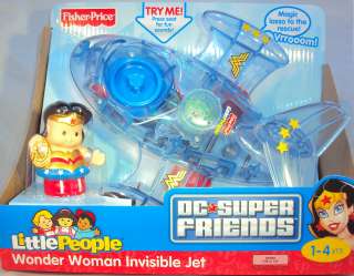 Fisher Price Little People Wonder Woman Invisible Jet DC Super Friends 