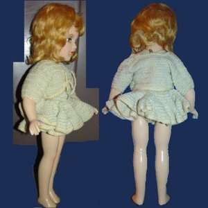COMPOSITION MARKED MARY HOYER DOLL DRESSED KNIT OUTFIT MARY HOYER 