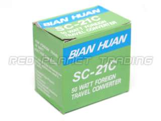 NEW 0 50 Watt Travel/Foreign Converter /Adapter AC Plug sc 21c  
