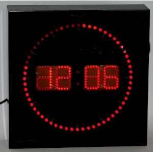 Digitale Wanduhr RUBYRED mit 170 LEDs   Jede Sekunde zählt und 
