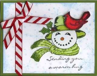 Heartfelt Creations Cling Rubber Stamp Set   Snowmen Melt Your Heart 