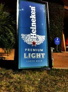 Heineken Light Premium Lager Beer Bar Mirror Sign NEW!  