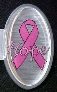 Stethoscope Name ID Tag Single Sided Pink Ribbon Hope  