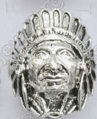 NATIVE AMERICAN INDIAN HEAD RING HEAVY CASTED  