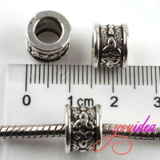 48x Leaf Tibetan Silver Charms Beads Fit Bracelet P1159  
