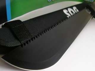 SOG Survival SogFari Black Machete w/ Sawback Knife  