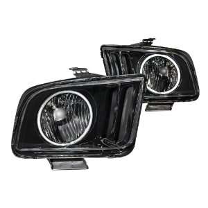Anzo USA 121033 Ford Mustang Black With Halo Ccfl Headlight Assembly 