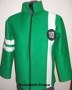 New Ben 10 Jacket Knit or Fleese Costume All Sizes  