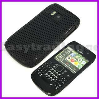 Mesh Hard Back Cover Case for Nokia E6 Black  