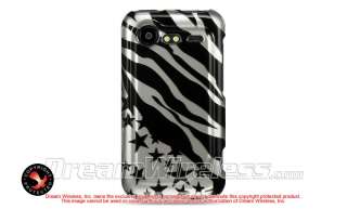   HTC Incredible 6350 Silver Zebra Stars Hard Case Cover