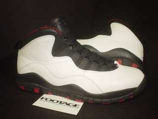 2012 Nike Air Jordan X 10 Retro WHITE BLACK VARSITY RED CHICAGO BULLS 
