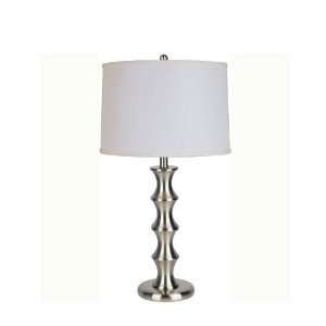  Welcome iHome Table Lamp with Metal Base in Satin Nickel 