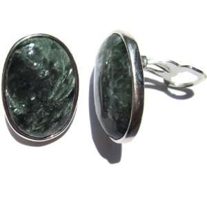  Seraphinite and Sterling Silver Clips Ian and Valeri Co 