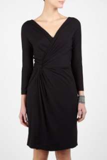 DKNY  Black Whisper Weight Jersey Wrap Dress by DKNY