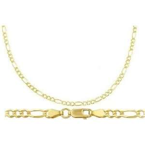  14k Yellow Gold Bracelet Figaro Link Solid Mens Womens 2 