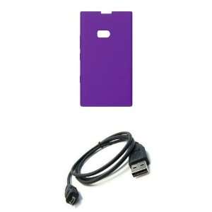  Lumia 900 Premium Combo Pack   Purple Silicone Soft Skin Case Cover 