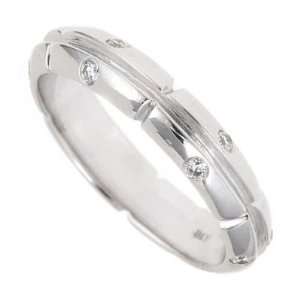 14K White Gold Mens Diamond Wedding Band Ring size 11.5 (1/3 carats 