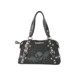  Harley Davidson® Womens Jacquard Black Satchel Bag Handbag Purse 