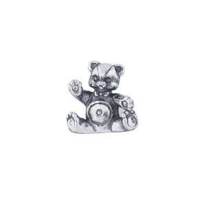  FROLIC Sterling Silver Teddy Bear Slider Charm Jewelry
