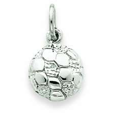  14k White Gold Soccer Ball Charm Shop4Silver Jewelry