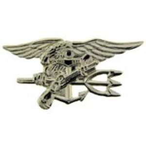  U.S. Navy SEAL Trident Pin Silver Plated 1 7/16 Arts 