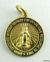 VIRGIN MARY PENDANT   Relgious Catholic Solid 14k Yellow Gold Prayer 