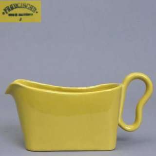 Franciscan Pottery USA Tiempo Mustard Yellow Square Gravyboat Pitcher 