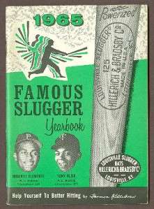 1965 Famous Slugger Yearbook   Clemente/Oliva Cover  