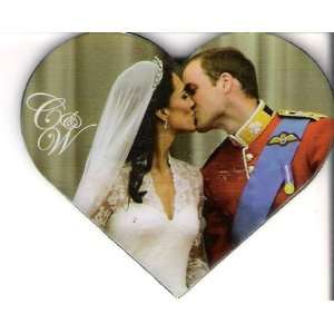  Royal Wedding Heart Shaped Fridge Magnet 