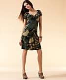 Macys   INC International Concepts Dress, Camouflage Sweetheart Neck 