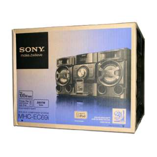 New Sony MHC EC69IC2 Hi Fi Stereo iPod CD Player Radio Shelf System 