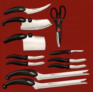   Knives, 1 Santoku Knife, 1 Miracle Board and 1 Butcher Block Holder