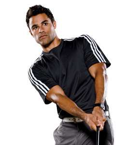 Adidas Golf Mens ClimaLite 3 Stripes Golf T Shirt NWT  